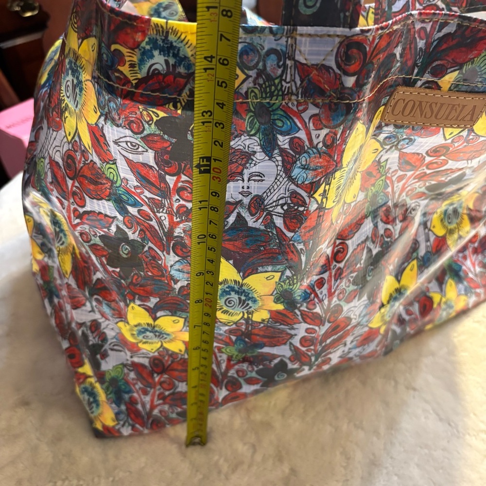 Sale! NEW Consuela Jumbo Tote Bag Sawyer Floral Sunflowers Yellow Red Blue NWT - Picture 13 of 16